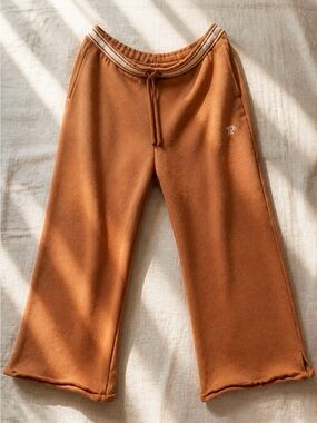PINK Wide-Leg Drawstring sweatpants xxl in Rust